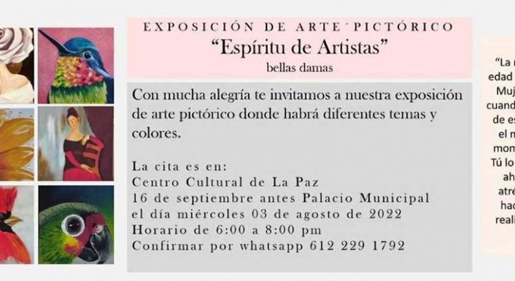 Invitan a exposición pictórica en el CCLP