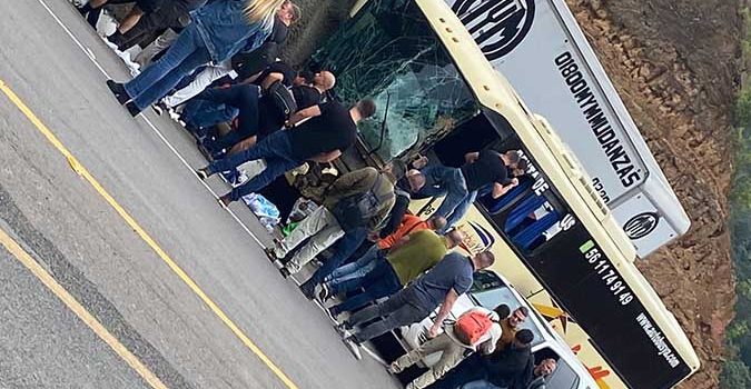 Accidente de autobús en la autopista Toluca-Zitácuaro