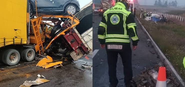 Choque en la autopista Toluca-Zitácuaro deja cinco muertos