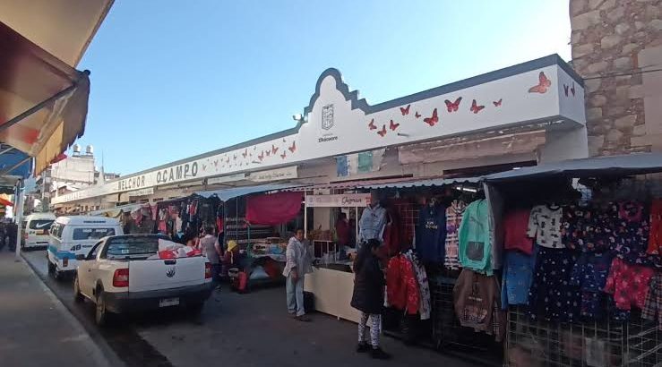 Avanza modernización de la fachada del Mercado Melchor Ocampo