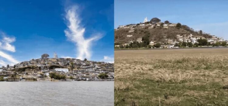 El lago de Pátzcuaro, Michoacán se seca, youtuber llega caminando a la isla Janitzio