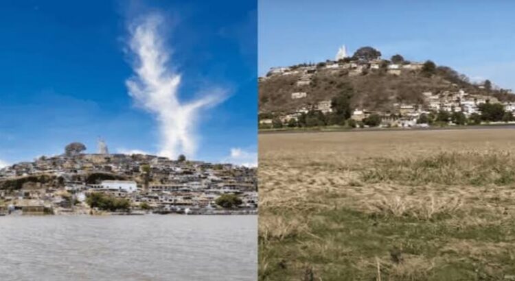 El lago de Pátzcuaro, Michoacán se seca, youtuber llega caminando a la isla Janitzio