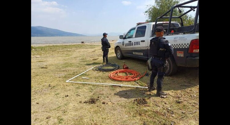 Deshabilitan otra toma ilegal de agua en el Lago de Pátzcuaro