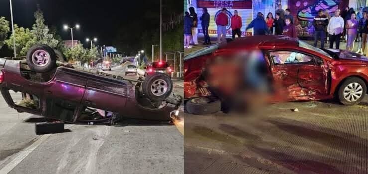 Aparatoso choque en Zitácuaro deja dos lesionados y una mujer sin vida