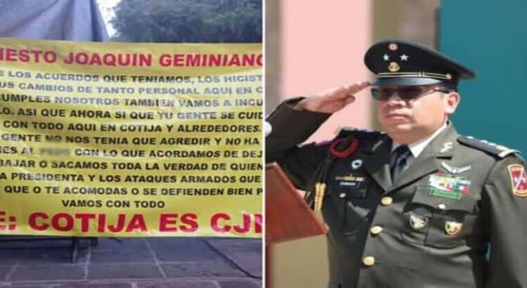 CJNG deja narcomanta a alto mando militar en Michoacán