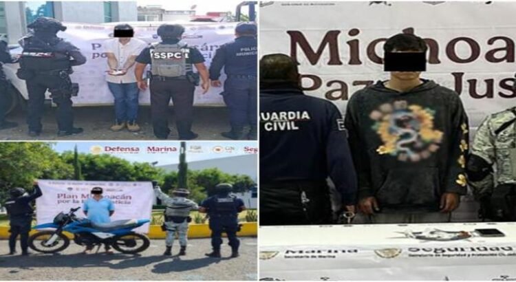 Detienen a 8 personas y aseguran dos campamentos clandestinos en Michoacán