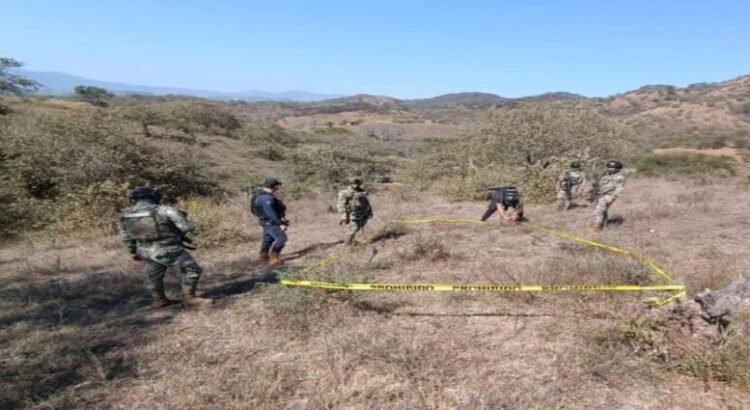 Descubren 12 artefactos explosivos en campo minado de Tierra Caliente, Michoacán
