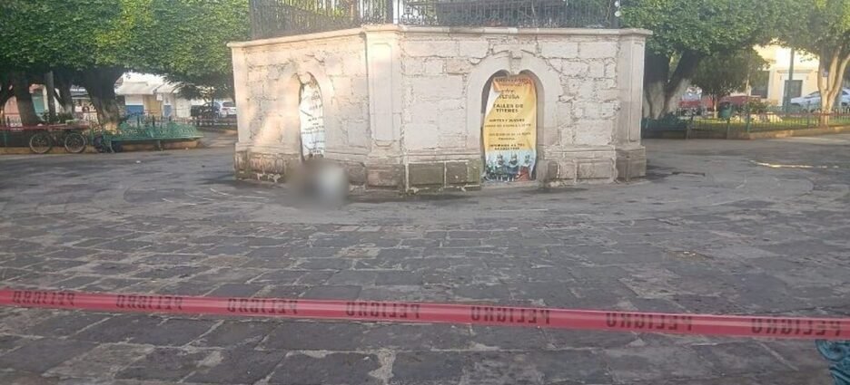Abandonan restos humanos y un mensaje en plaza pública de Tarímbaro